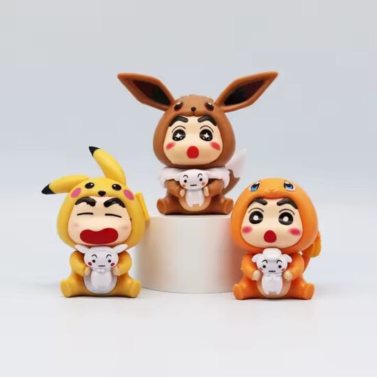 Cute Crayon Shin-chan Cartoon PVC Toys with 3D Design