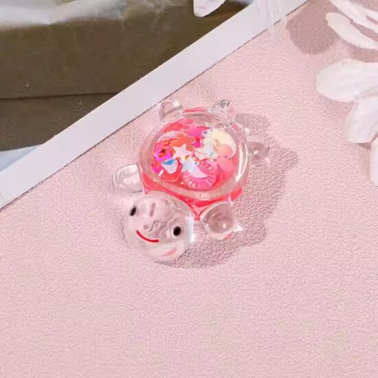 Transparent 3D Turtle Resin Toy for Children