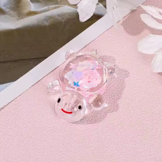 Transparent 3D Turtle Resin Toy for Children