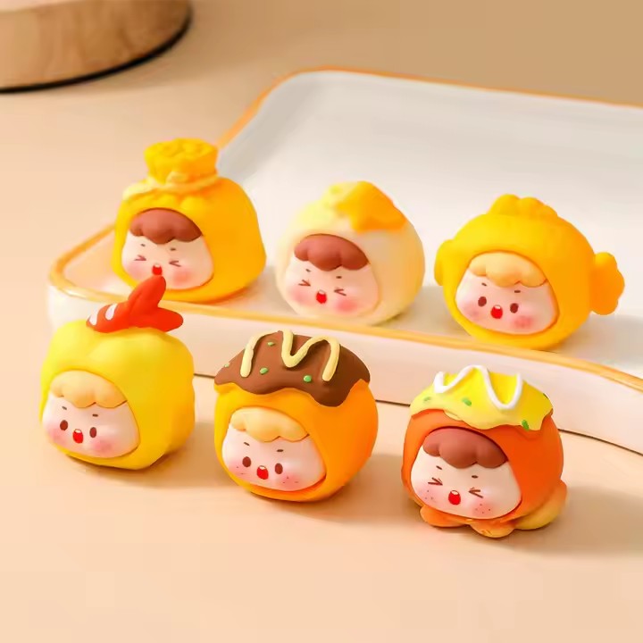 3D Cartoon Food Mini Resin Figurines for Desktop Decoration