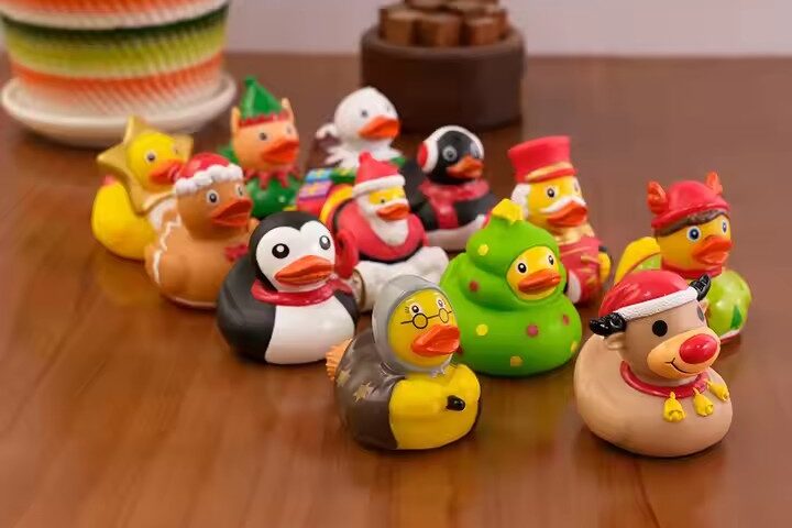 Colorful PVC Rubber Duck Bath Toy for Babies