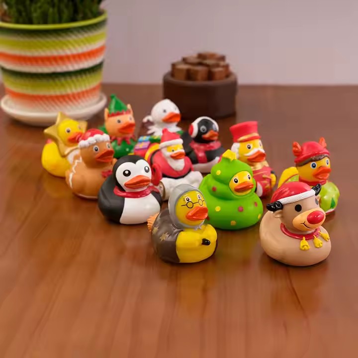 Colorful PVC Rubber Duck Bath Toy for Babies