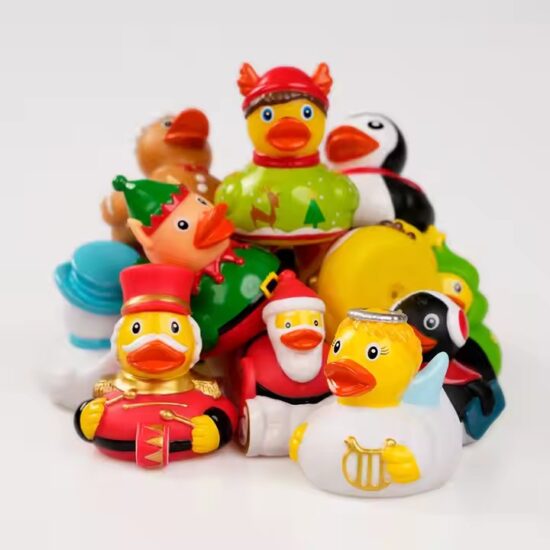 Colorful PVC Rubber Duck Bath Toy for Babies