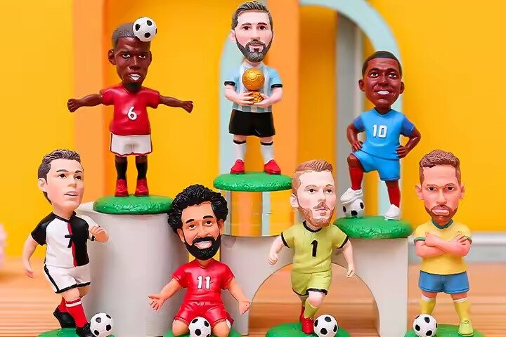 Paris Olympics Soccer Star Resin Statue Toy