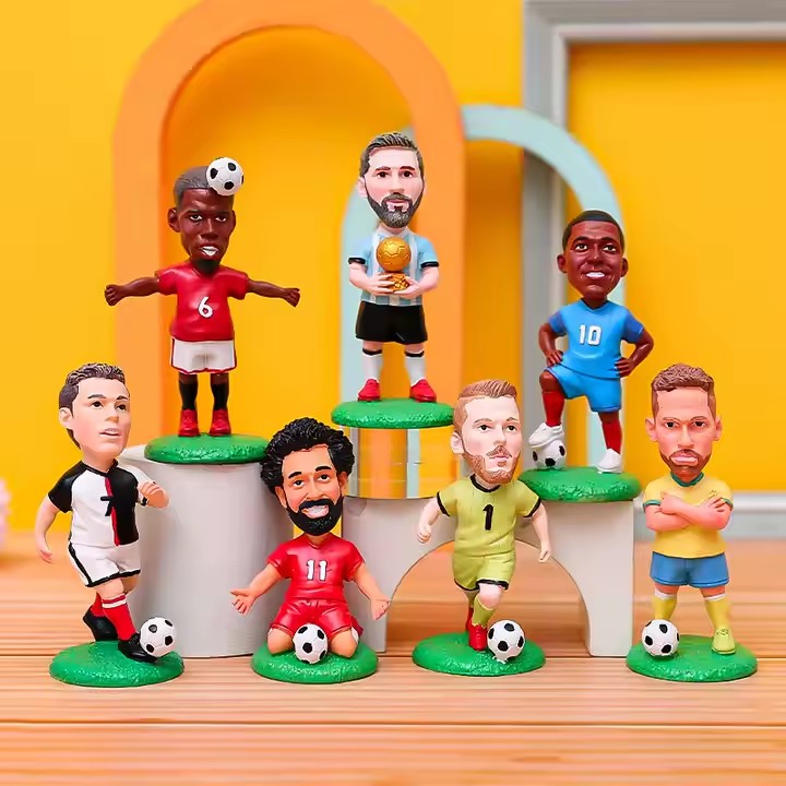 Paris Olympics Soccer Star Resin Statue Toy