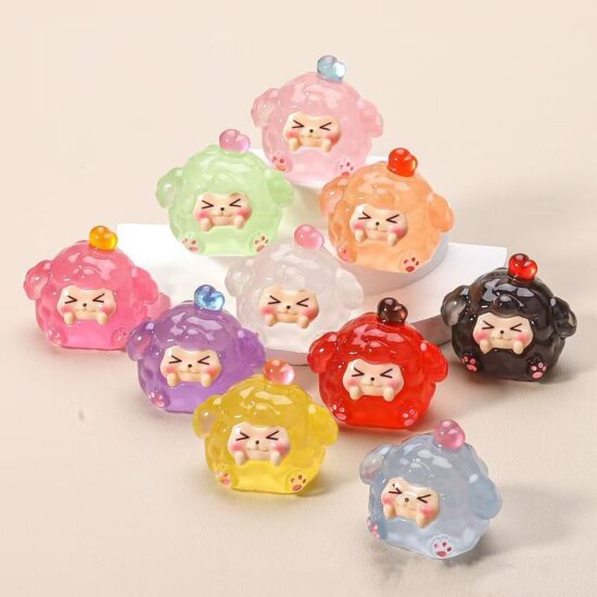 Glow-in-the-dark transparent animal resin figurines