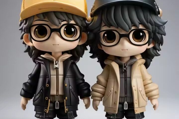 Custom 3D cartoon anime character PVC figure in vibrant design