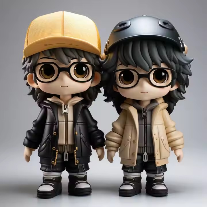 Custom 3D cartoon anime character PVC figure in vibrant design