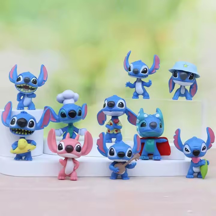 Cute 3D Stitch Monster PVC Toy – Colorful Cartoon Character Figure