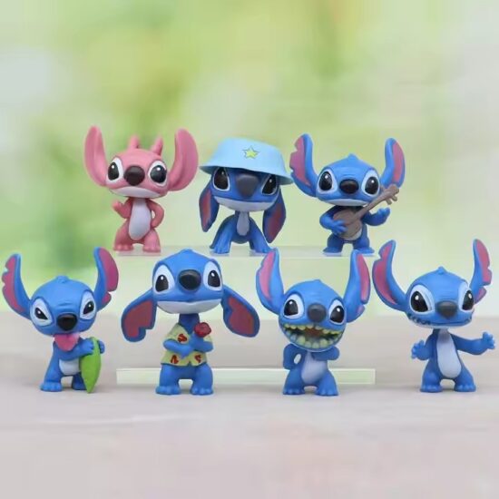 Cute 3D Stitch Monster PVC Toy – Colorful Cartoon Character Figure