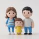 Custom movable family PVC toy figures for room decoration