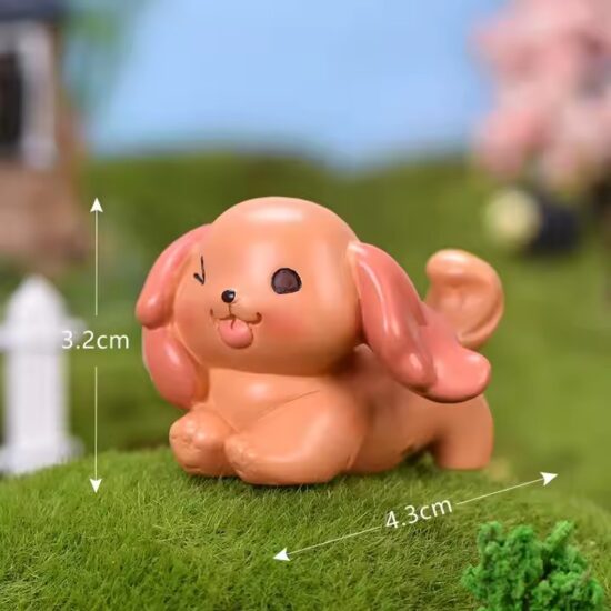 Mini Resin Dog Figurines Set – Assorted Pet Models for Decoration