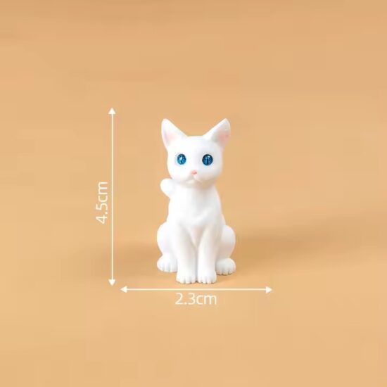 Black and White Cat Resin Figurine Home Decor