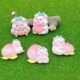 Pink Hugging Peach Pig Resin Toy Figurine