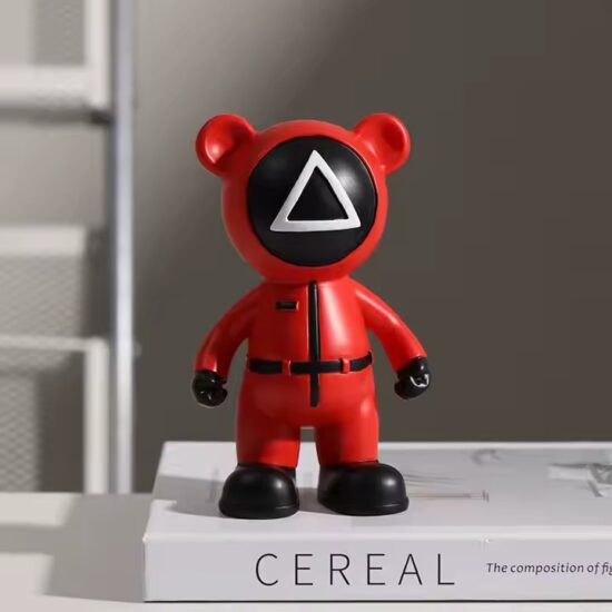 Modern Cartoon Bear Resin Statue Decorative Toy