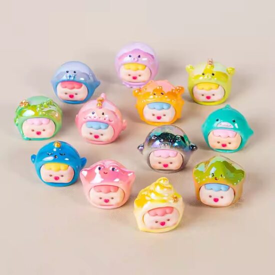 DIY Big Head Ocean Animal Resin Dolls for Crafts