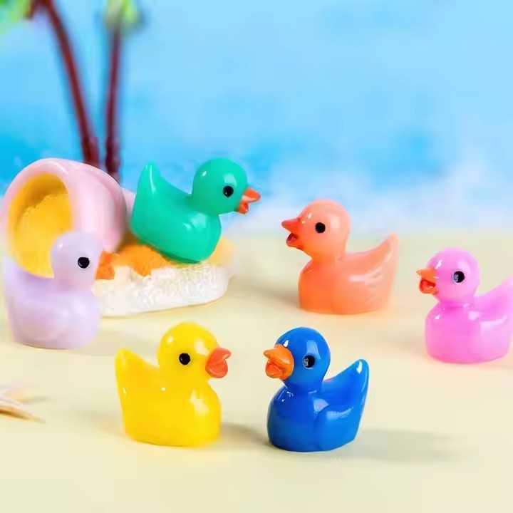 Mini Duck Resin Figurine for Garden or Tabletop Decor