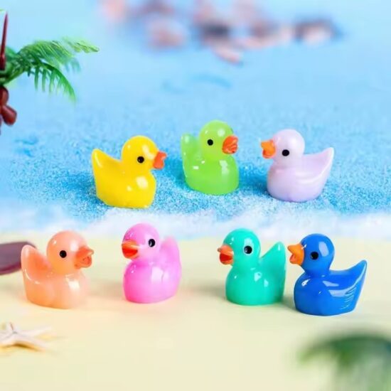 Mini Duck Resin Figurine for Garden or Tabletop Decor