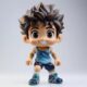 Custom 3D cartoon sports player PVC figure in uniform