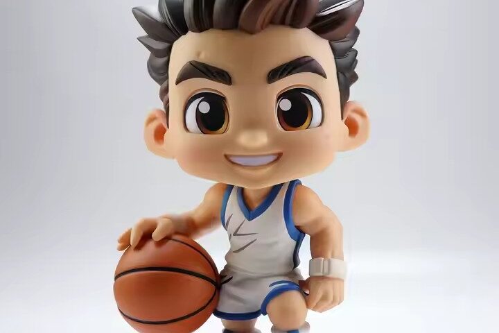 Custom 3D cartoon sports player PVC figure in uniform