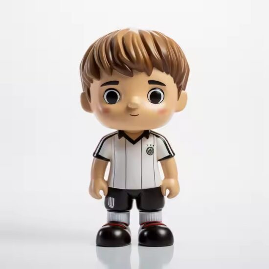 Custom 3D cartoon sports player PVC figure in uniform