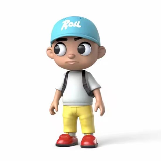 Custom 3D cartoon character PVC toy with vibrant colors