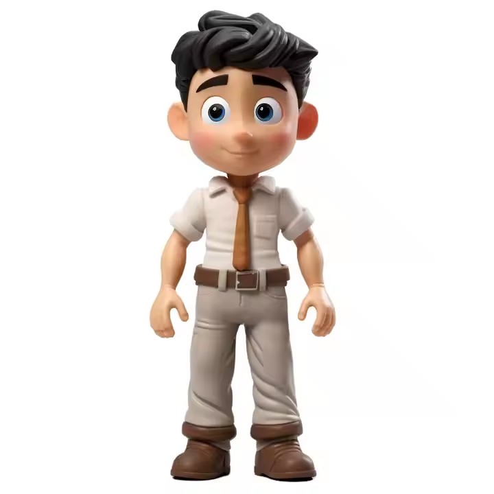 Custom 3D cartoon character PVC toy with vibrant colors