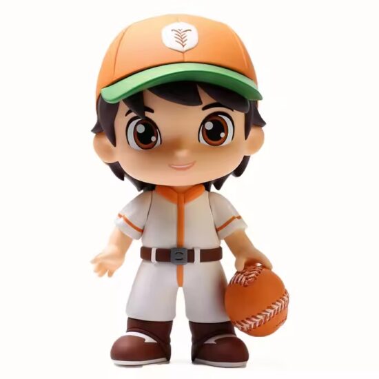 Custom 3D cartoon baseball player PVC action figure for collectors