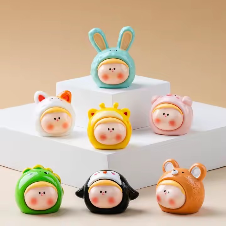 Assorted Creative Resin Mini Figurines for Desktop Display