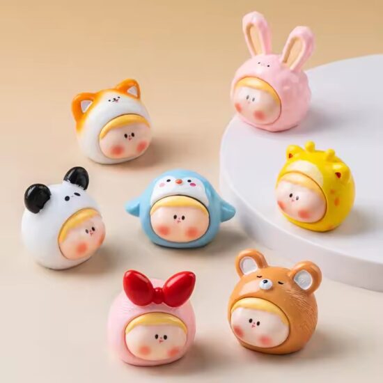 Assorted Creative Resin Mini Figurines for Desktop Display