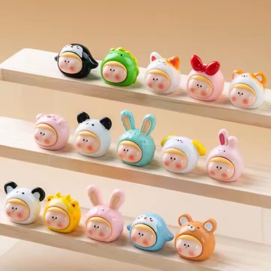 Assorted Creative Resin Mini Figurines for Desktop Display