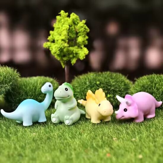 Cute Cartoon Dinosaur Resin Statue Toy for Kids